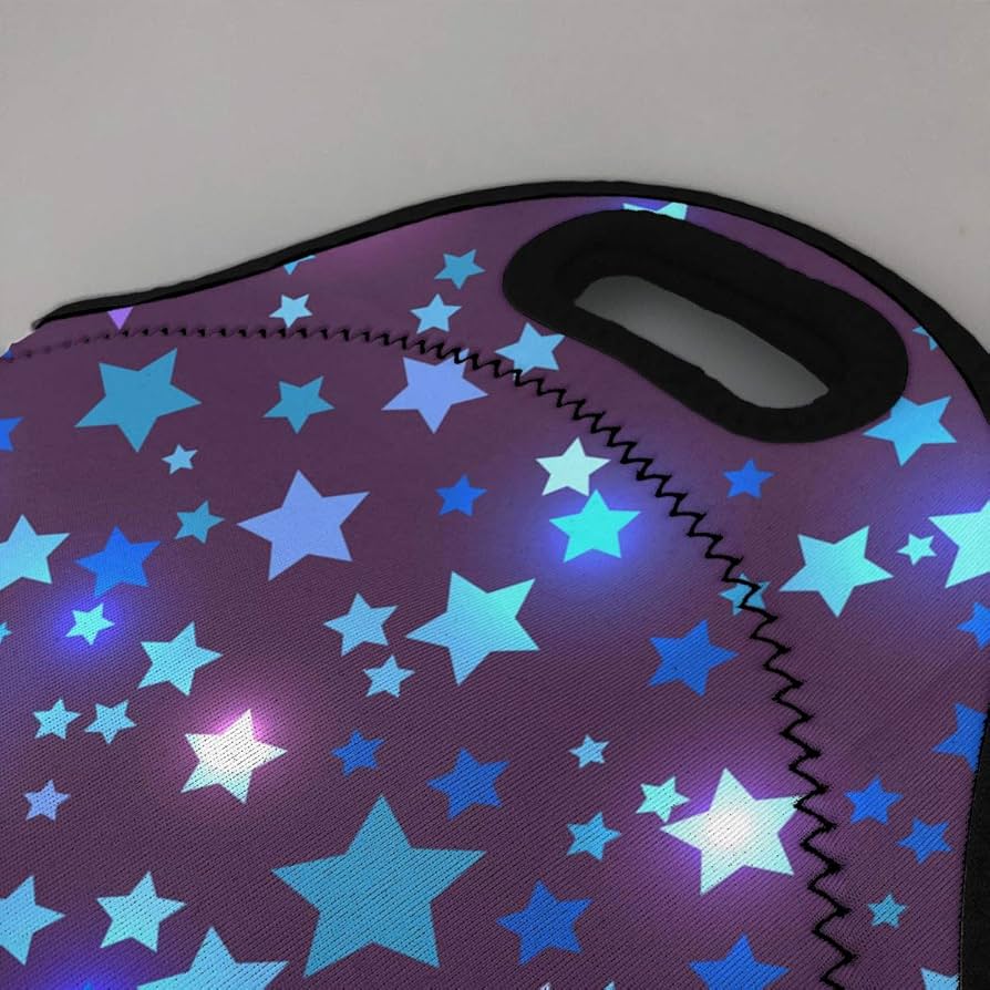キラキラ⭐️　ランチバッグ Amazon｜ランチバッグ キラキラ 星柄 ほし 綺麗 保温 保冷